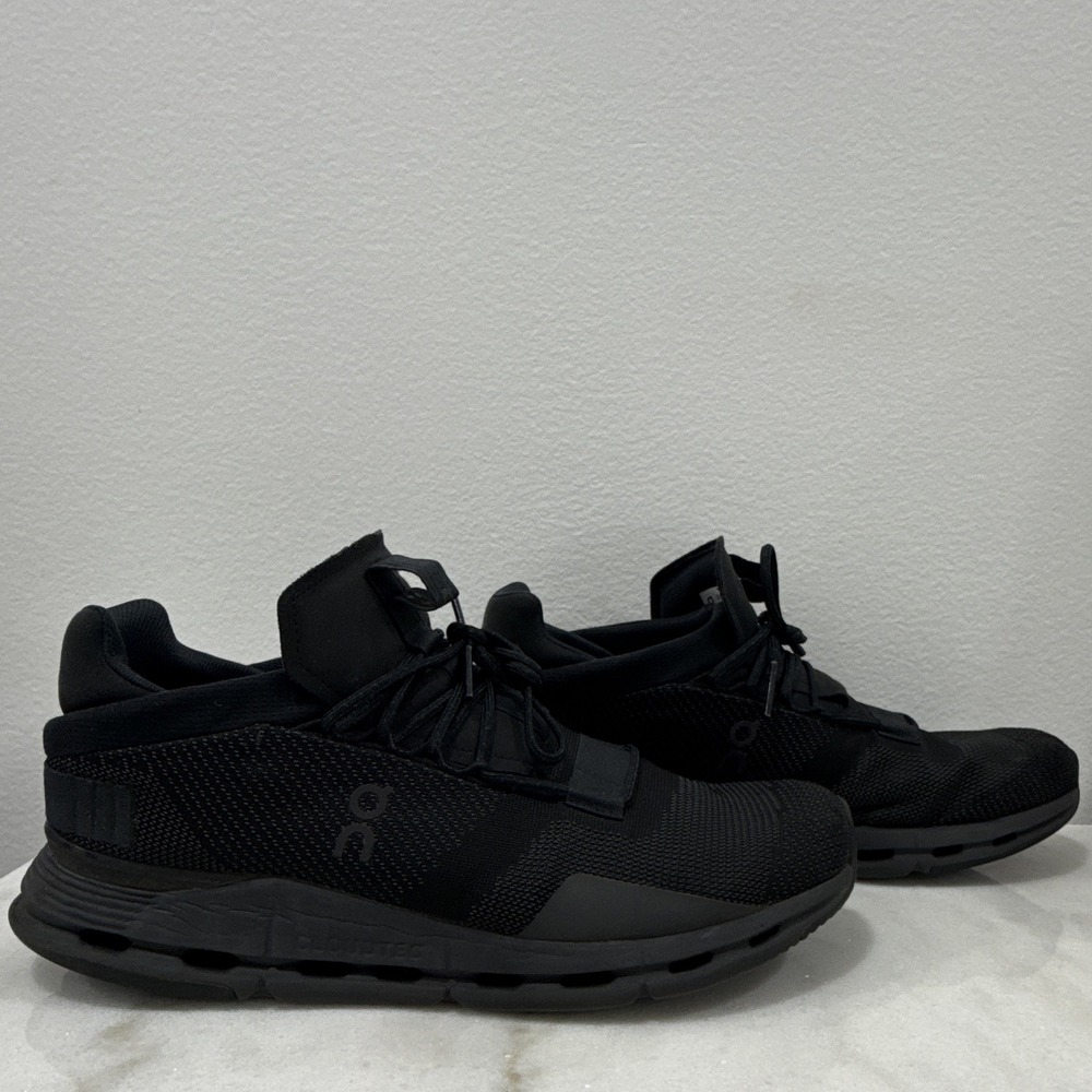 On Cloudnova Black Eclipse Men's 10.5 Mesh Low Top Sneaker 26-99822